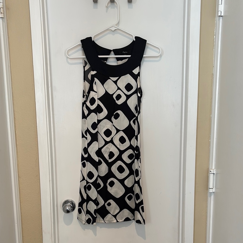 Express Black and White Sheath Mini Dress